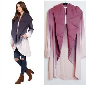 Young Fabulous & Broke Size XS Sandrine Quilted Collar Coat Burgundy